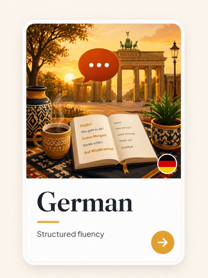 German language card